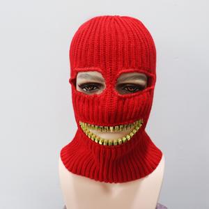 Maschera da sci <span class=keywords><strong>con</strong></span> denti in oro <span class=keywords><strong>con</strong></span> cerniera <span class=keywords><strong>con</strong></span> maschera per denti <span class=keywords><strong>con</strong></span> maschera per denti in oro grande maschera da denti lavorato a maglia cappello caldo divertente <span class=keywords><strong>con</strong></span> cerniera passamontagna - Product Image 5