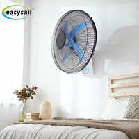 Meilleure vente 18 pouces ventilateur mural électrique commande mécanique 3 vitesses oscillation gril en plastique usage domestique