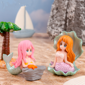 Kabuk <span class=keywords><strong>Mermaid</strong></span> ev süsler akvaryum balık tankı dekorasyon aksesuarları karikatür rakamlar Decos el sanatları süsler komik hediye - Product Image 6