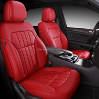 Venta Directa de Fábrica 2024 Juego Completo de Lujo de Fundas para Asientos de Coche de Cuero Nappa Ventiladas e Impermeables en Rojo Brillante
