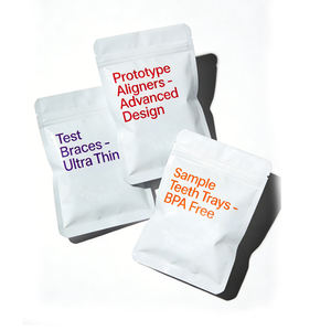 Lage minimale bestelhoeveelheid, driezijdig gesealde orthodontische aligners platte ziplock zakken, verpakkingszak voor onzichtbare aligners, tandheelkundig hulpmiddel - Product Image 1
