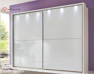 Sistema de puertas de armario corredizas de madera maciza moderna <span class=keywords><strong>para</strong></span> dormitorio, hogar, oficina, apartamento, muebles - Product Image 3