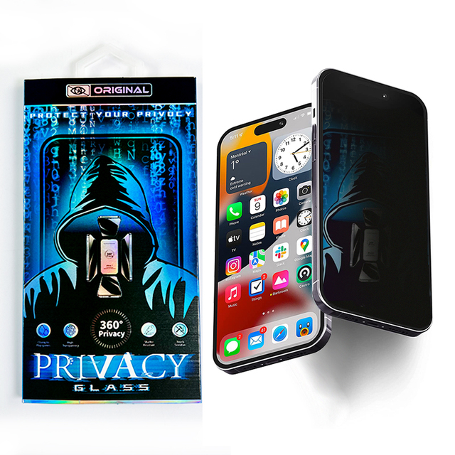Anti-spy 360 Degree Privacy Tempered Glass Screen Protector for iphone 11 12 Pro 13 Pro 14 15promax