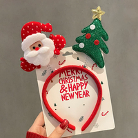 026 Nouveau serre-tête de Noël mignon avec nœud rouge et paillettes, accessoires de coiffure pour fête de fin d'année et déguisement