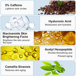 Korean 5% Caffeine Anti-Aging Skin Care Under <b>Eye</b> Serum Dark Circles Puffiness Wrinkles <b>Eye</b> Roller Serum <b>Cream</b> with Roller - Product Image 4