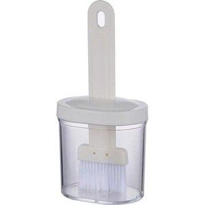 Silicone Oil Brush With Lid For Kitchen Pancake Baking Barbecue Sauce Application Plastic Handle PP Bristles Dishwasher Safe - Product Image 1