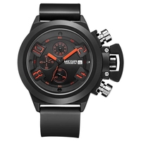 Montres pour homme Megir 2002, grande taille, chronographe de luxe, montres de sport, résistantes à l'eau, montre à quartz blanche tendance pour homme