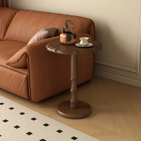 Table basse en bois massif de style médiéval, table d'appoint pour canapé de salon, table d'angle compacte rétro pour la maison, démontable