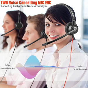 Nouveau casque téléphonique stéréo avec prise <span class=keywords><strong>USB</strong></span> de conception avec microphone, casque antibruit pour ordinateur portable de bureau - Product Image 4