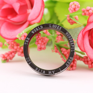 European American Style Minimalist Diamond <b>Ring</b> 5mm 4mm Two Tone Black Gold Engraved <b>Couple</b> <b>Rings</b> Valentine Gift For Women - Product Image 4
