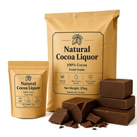 Liquide de cacao naturel de qualité alimentaire 50-55% de beurre de cacao, pâte de cacao torréfiée 1kg pour chocolat, pâtisserie, desserts, confiseries