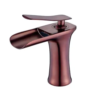 FLG modern rose gold single handle basin mixer faucet bathroom