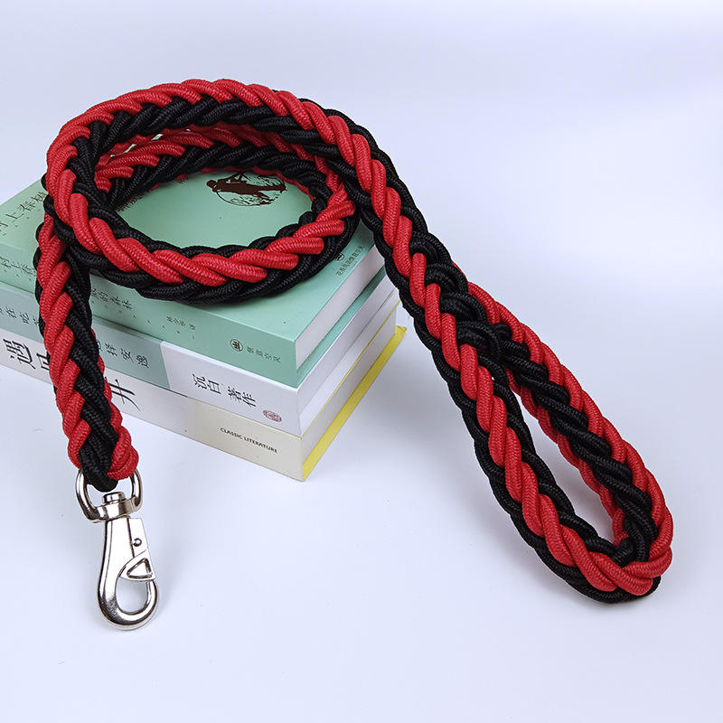Red and black eight strand rope