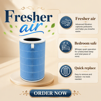 Filter Pengganti Ramah Lingkungan H13 True HEPA untuk Pembersih Udara Smarts Air Purifier 4 Pro dengan Karbon Aktif Efisiensi Tinggi untuk Rumah Tangga