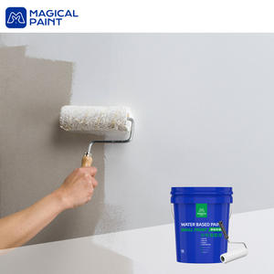 Pintura de Emulsión de Seda Blanca para Paredes Interiores, Polímero Acrílico Impermeable a Base de Agua de Guangdong, 18 kg, Precio de Pintura Látex Brillante - Product Image 1