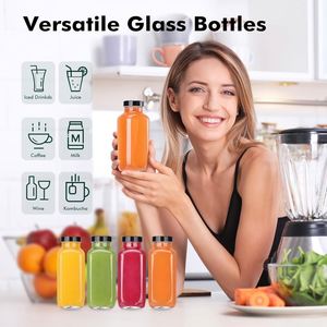 Venta de Fábrica: Botellas de Plástico PET Desechables de 8 Oz para Jugo, Leche y Bebidas, con Tapas, al por Mayor - Product Image 2