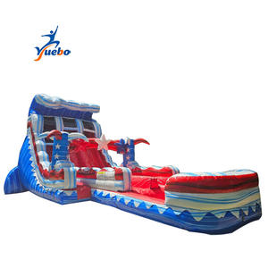 สไลเดอร์น้ำแบบเป่าลมสองเลน Star Spangled Splash สูง 40 ฟุต พร้อมสระว่ายน้ำ - Product Image 1