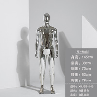 2024 mode plaqué argent enfant Mannequin accessoires corps entier enfant Mannequin en plastique vêtements pour enfants présentoir factice