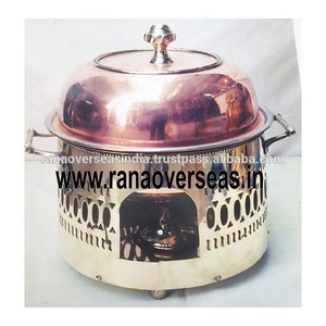 Plat de service de restauration en métal en laiton et chauffe-buffet Offre Spéciale équipement de restauration - Product Image 1