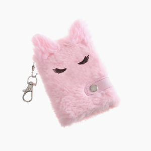 Wholesale Mini Pocket Journal Plush <strong>Notebook</strong> <strong>With</strong> Keychain Korean Cartoon Blank <strong>Page</strong> - Product Image 6