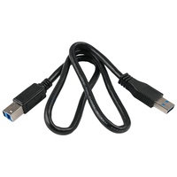 Kabel USB 3.0 Tipe A ke Tipe B 2m, Jalinan Nilon, 5Gbps untuk Enclosure Hard Drive Eksternal