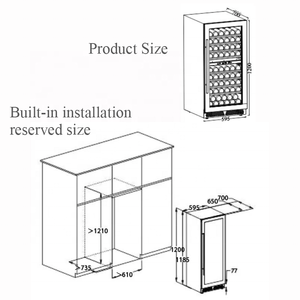 Celldeal — armoire de refroidisseur à vin en acier inoxydable, double Zone, avec réfrigérateur, nouveau Design - Product Image 3