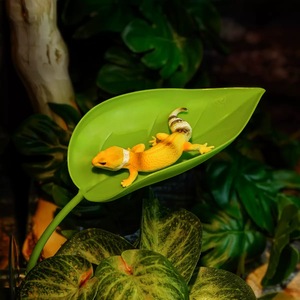 Décoration de terrarium pour reptiles : Ensemble de grottes cachettes en PVC incassable, maison de retraite sécurisée pour animaux, gamelle d'eau, plantes artificielles pour lézards, geckos, serpents - Product Image 3