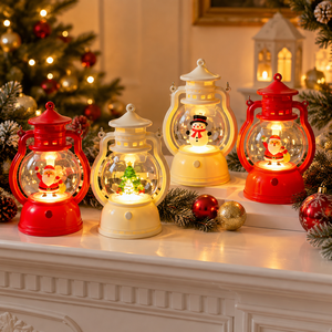 Linterna LED de Navidad, Luz Nocturna para Mochila, Papá Noel Bailarín, Árbol de Navidad Rojo, Muñeco de Nieve de Plástico, Blanco Cálido, 7cm 14cm, Venta al por Mayor - Product Image 2