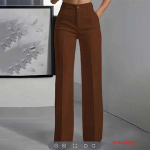 <span class=keywords><strong>Pantalon</strong></span> de Costume Femme Taille Haute Respirant Style Européen et Américain pour Tenue d'Affaires Formelle d'Automne et Activités Extérieures – Vente en Gros - Product Image 5