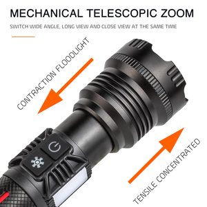 26650 bên ngoài pin Lithium 3 bánh điều chỉnh ánh sáng Kính thiên văn tập trung Đèn pin Laser <span class=keywords><strong>2D</strong></span> nhôm đèn pin - Product Image 3