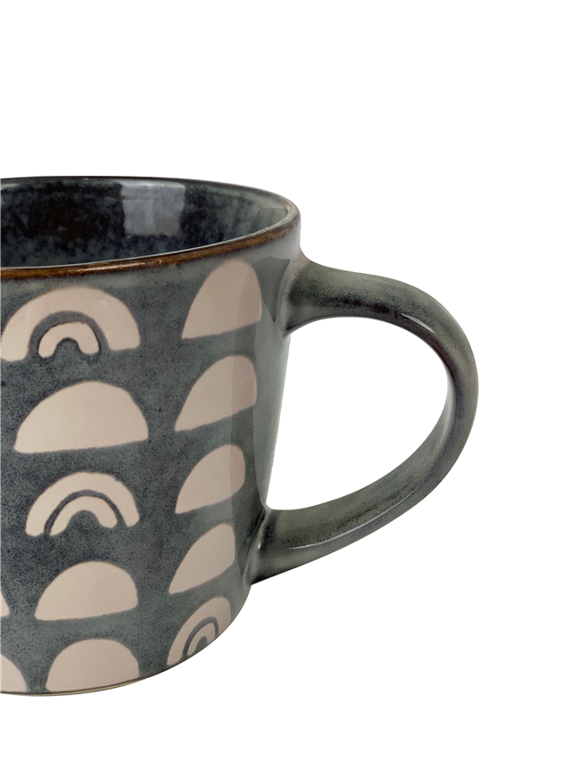 wholesale 16oz Big Reactive Glazed ceramic coffee  mug with silkscreen pattern, tea cup,  Best price custom mugs