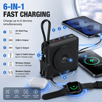 2026 Neu 10000mAh 22,5W Schnellladungs-Powerbank AC-Ladegerät Magnetisches Kabelloses Ladegerät 3-in-1 Tragbare Powerbank