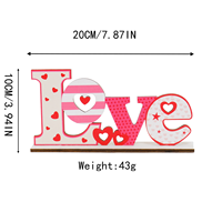Support de lettres LOVE en bois pour la Saint-Valentin, décoration romantique, fournitures en gros