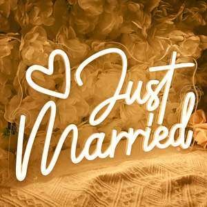 Letrero de Neón LED con Forma de Corazón para Recién Casados, Decoración de Fondo para Bodas, Decoración de Dormitorio, Decoración Romántica para Fiestas en Casa, Aniversario - Product Image 2