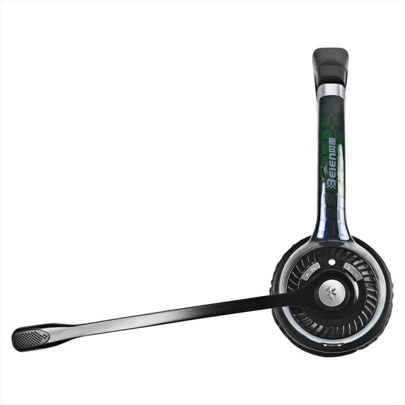 Casque de centre d'appel sur les écouteurs stéréo casque léger avec micro pour le bureau