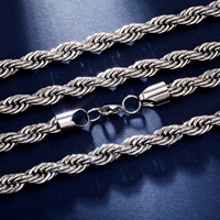 Chaîne en corde plaquée or 18 carats Haosen Classic, 10 mm, acier inoxydable, poli miroir, épaisse, torsadée, collier pour femmes et hommes