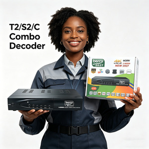 Decodificador HD 1080P DVB S2 Bercy S2T2 Combo, Receptor de Satélite Digital, Compatible con Antena USB WiFi para Receptor de TV Combo - Product Image 2