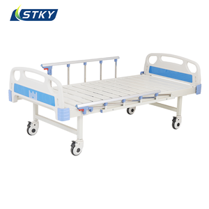 Letto Ospedaliero Manuale Standard <span class=keywords><strong>per</strong></span> <span class=keywords><strong>Pazienti</strong></span>, Letto Medico Singolo Piatto con Materasso, Sponda di Protezione e Tavolo da Pranzo <span class=keywords><strong>per</strong></span> Cliniche - Product Image 2