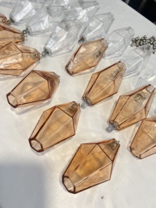 Color personalizado diámetro 60mm elegante Italia <span class=keywords><strong>Murano</strong></span> Poliedri gota de cristal para araña techo montaje empotrado lámpara de techo vidrio - Product Image 4