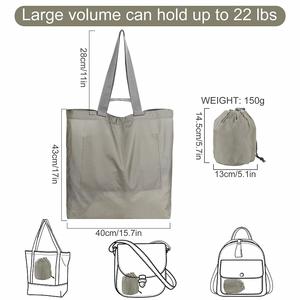 Sac de courses pliable en polyester écologique, imperméable, réutilisable, de nouvelle conception, promotionnel, pour supermarché - Product Image 2