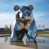 Styles personnalisables extérieur en acier inoxydable brillant dauphin miroir piscine Sculpture parc communauté carré décoration métal Animal