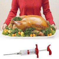 Seringue injecteur de marinade pour viande en plastique de 30 ml sans PFOA avec aiguille en acier inoxydable