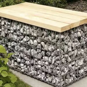 Jardinière décorative en gabion, cage en treillis métallique soudé pour aménagement paysager et projets de verdure urbaine - Product Image 4