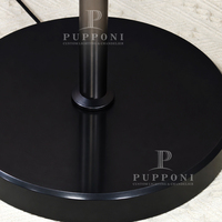 Lampe de table de chevet de luxe à tambour court en cristal, base ronde noire stable pour la décoration de chambre à coucher domestique