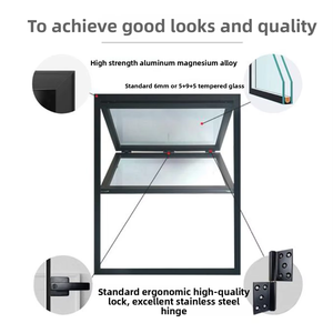 <span class=keywords><strong>Finestra</strong></span> Pieghevole Verticale di Alta Qualità in Alluminio con Vetro Temperato, <span class=keywords><strong>Finestra</strong></span> di Sicurezza con Griglia Pieghevole a <span class=keywords><strong>Doppia</strong></span> <span class=keywords><strong>Anta</strong></span> - Product Image 2