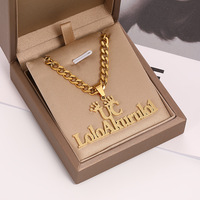 Collier Personnalisé d'Usine Chaîne Cubaine Os Style Hip-Hop avec Pendentif Logo d'Entreprise 2D 3D Tendance – Conception Gratuite