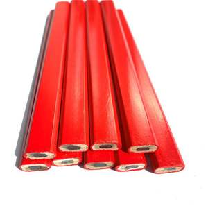 Crayons de marquage pour charpentier en bois naturel de couleur rouge, personnalisés, bon marché, de forme octogonale, ovale, hexagonale, de 7 pouces - Product Image 5