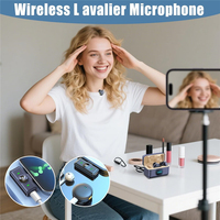 Micrófono Inalámbrico Q8 con 2 Micrófonos, Cancelación de Ruido, Pantalla Digital, Batería con Alcance de 65 pies y 20 Horas de Duración para Grabación con Teléfono Móvil