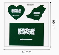 Autocollants de tatouage imperméables du drapeau du Maroc et de 48 pays, autocollants pour le visage écologiques, transfert à l'eau, logo personnalisé