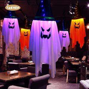 YACHEN Luces LED Colgantes de Sombrero de Bruja Fantasma Brillante para Fiesta de Halloween, Decoraciones para Árboles de Jardín al Aire Libre, Funciona con Pilas de Botón, FCC - Product Image 5
